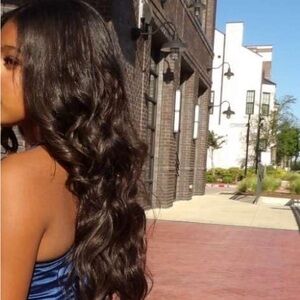 Dark brown hair extensions